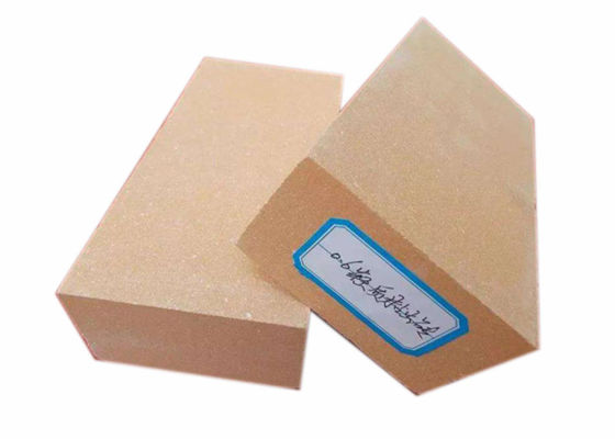 Ladrillo de fuego ligero de aluminio amarillo de los ladrillos de arcilla de fuego alto para el horno de coque, horno de cristal