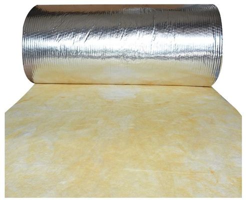 Aislamiento de las lanas de cristal de fibra del aislamiento de calor con el papel de aluminio para la división